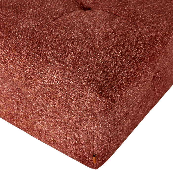 by fonQ Wies 3,5-zits Hoekbank Links met Hocker - Materiaalmix - Terra Blend