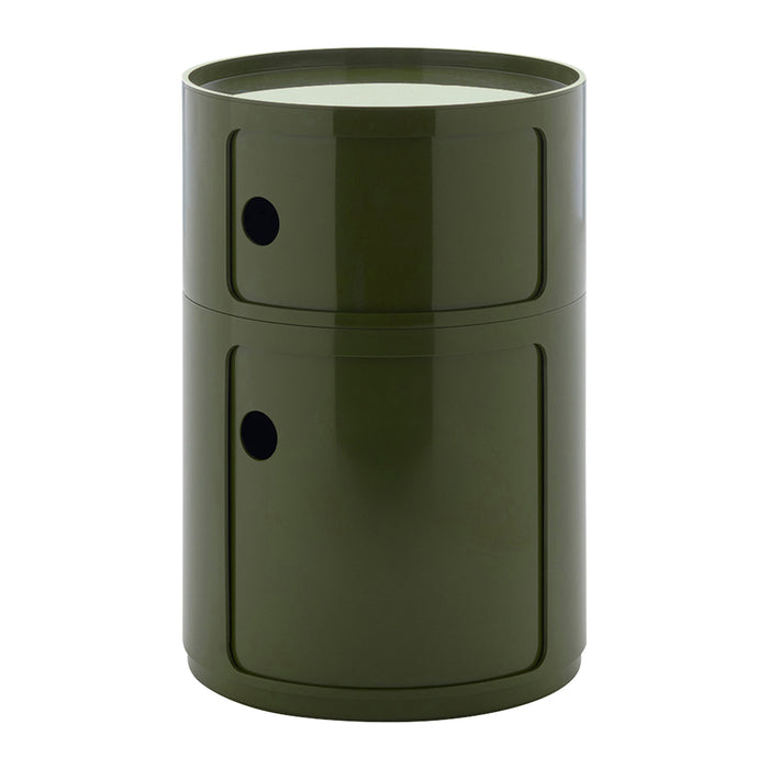 Kartell Componibili Kast Ø 42 cm - 2 Modules - Groen