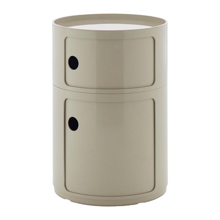 Kartell Componibili Kast Ø 42 cm - 2 Modules - Duifgrijs