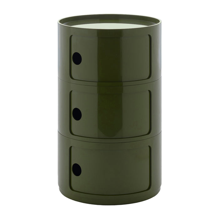 Kartell Componibili Kast Ø 42 cm - 3 Modules - Groen