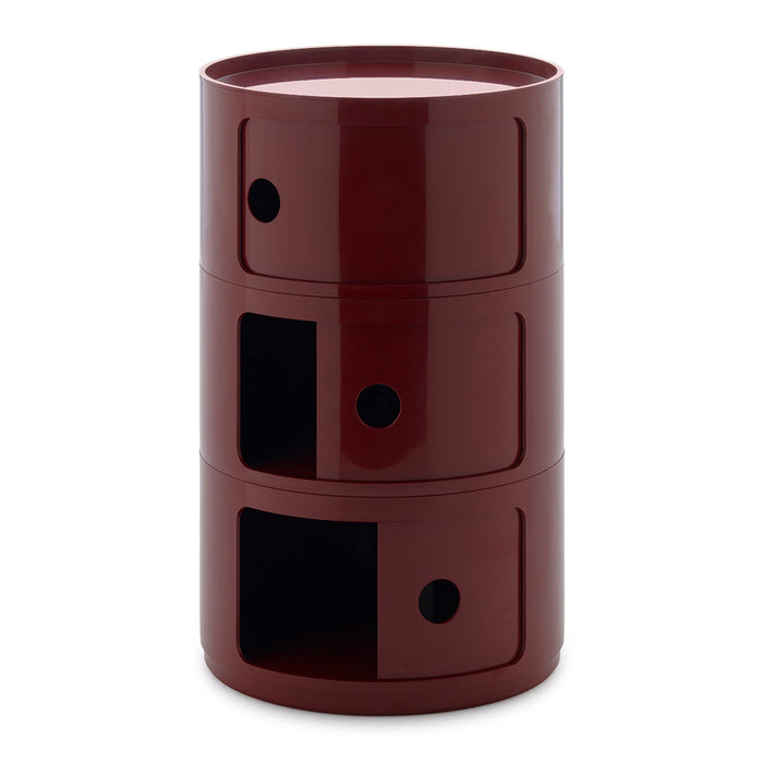 Kartell Componibili Kast Ø 42 cm - 3 Modules - Burgundy