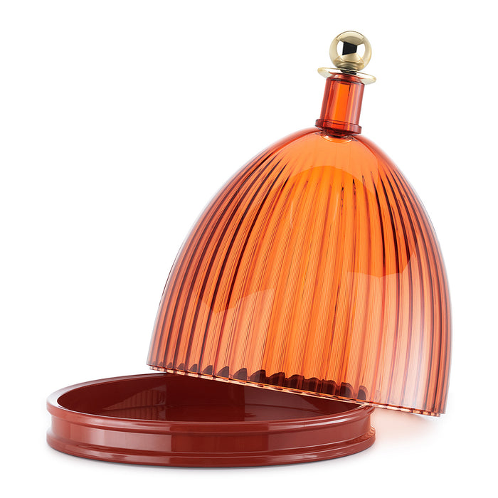 Kartell La Coupole Stolp - Amber / Brick Red