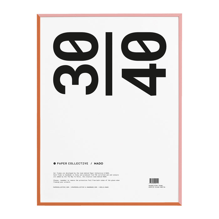 Paper Collective Frame Lijst 30 x 40 cm - Pink /Orange
