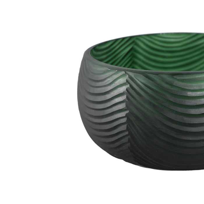 PTMD Elichi Green Glass Bowl Round