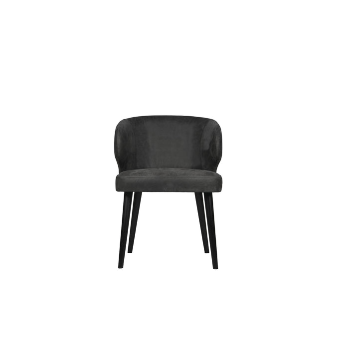 PTMD Fiori Anthracite Terra Leather Dining Chair