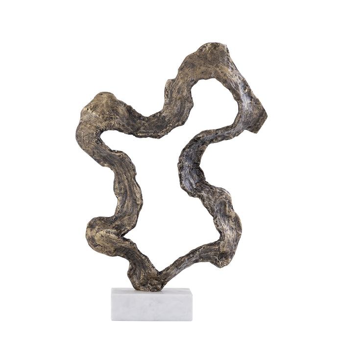 PTMD Maryan Brass Shaped Alu Casted Statue Marble BaseL