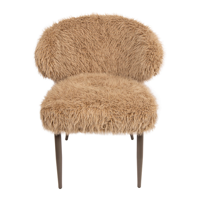 PTMD Ares Dining Chair Hair Brown