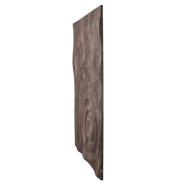PTMD Mattin Brown Mango Wood Circle Wall Panel Rect