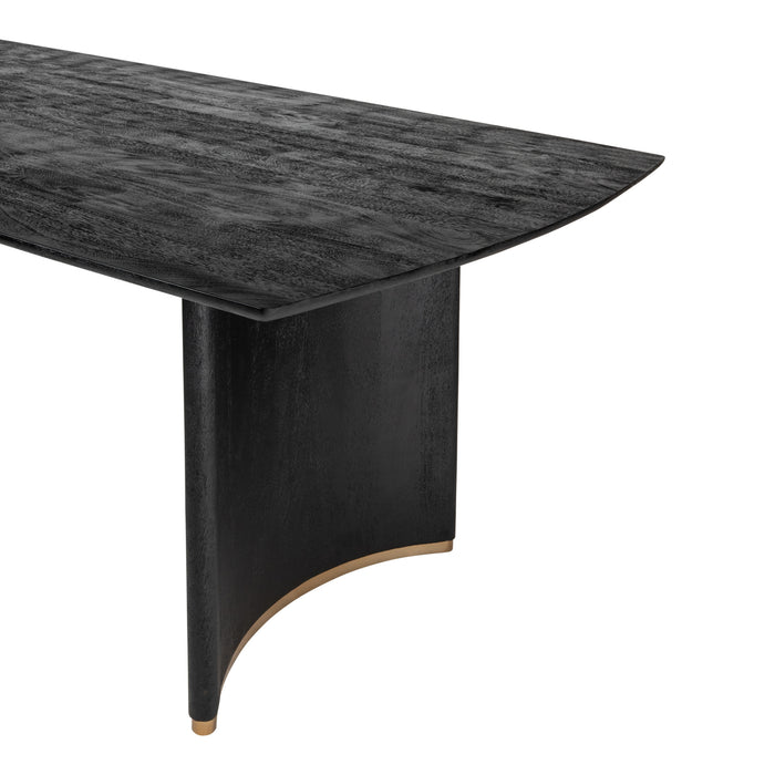 PTMD Ostara Black Mango Wood Diningtable 280cm Gold Leg