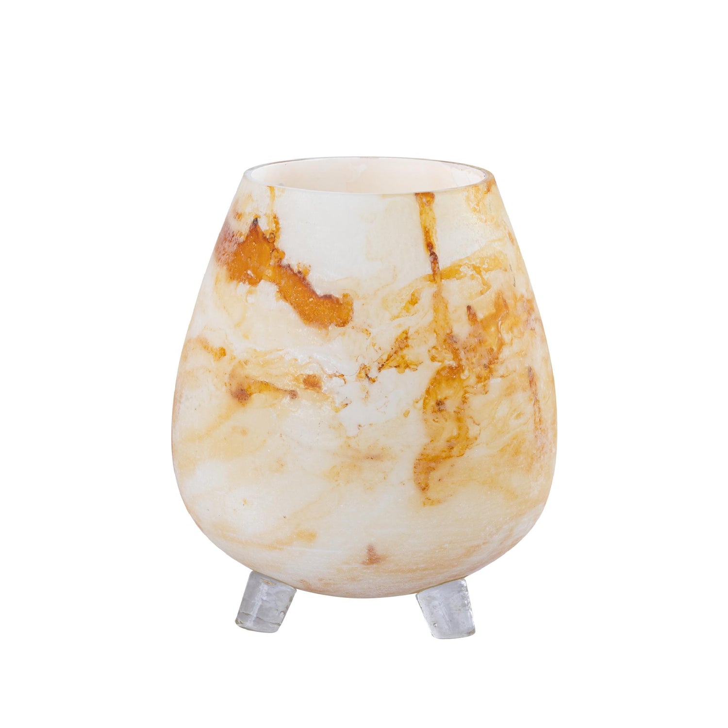 PTMD - Windlicht Jamillia - Geel - 19x19x21cm