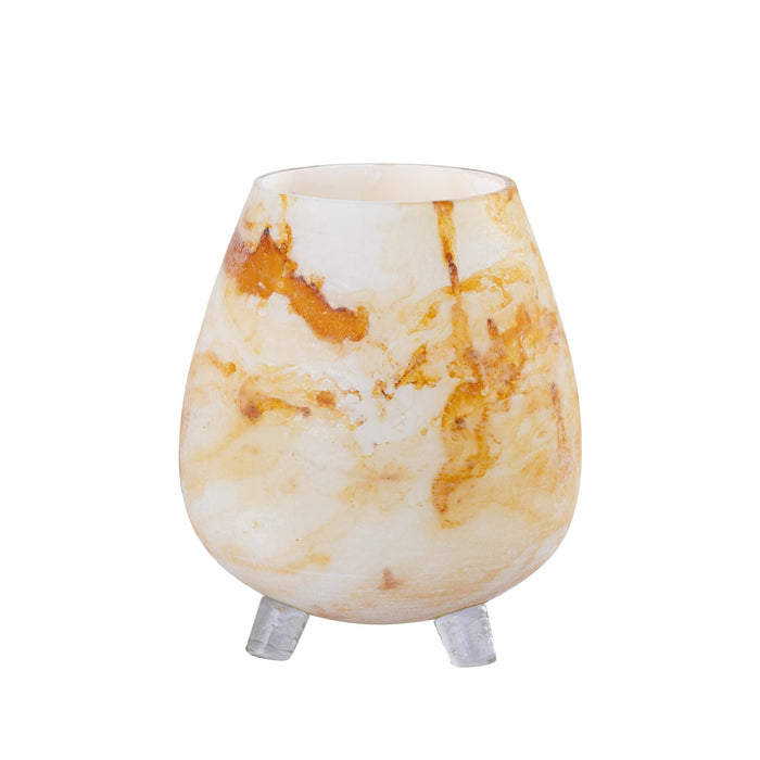 PTMD - Windlicht Jamillia - Geel - 19x19x21cm