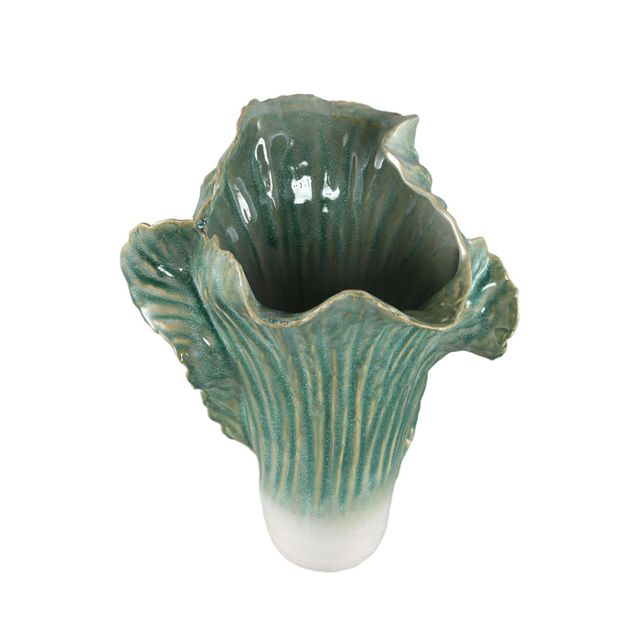 PTMD Swing Green Ceramic Pot Cabbage Shape L