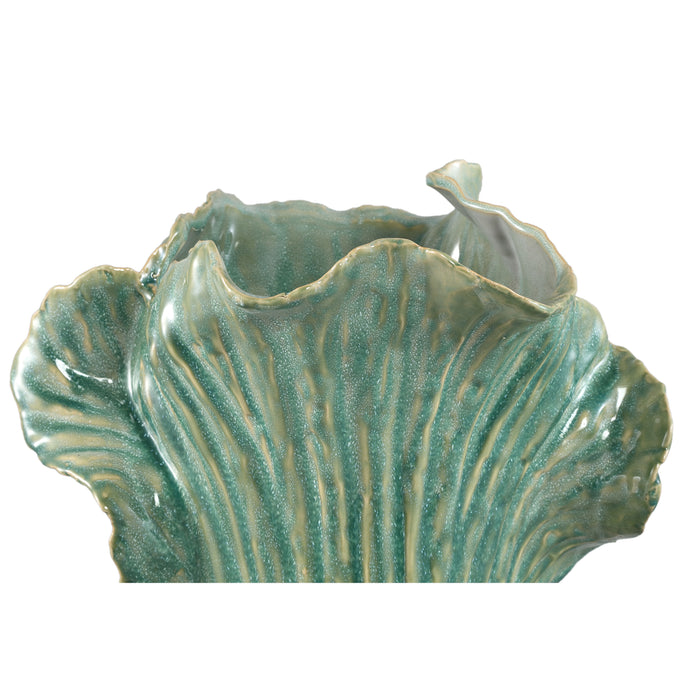 PTMD Swing Green Ceramic Pot Cabbage Shape L