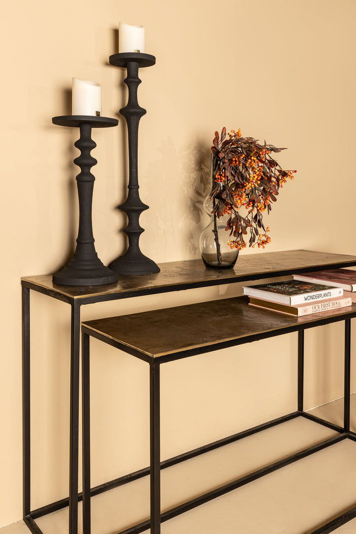 PTMD Kae Gold Alu Black Iron Rectangular Sidetable Sv2