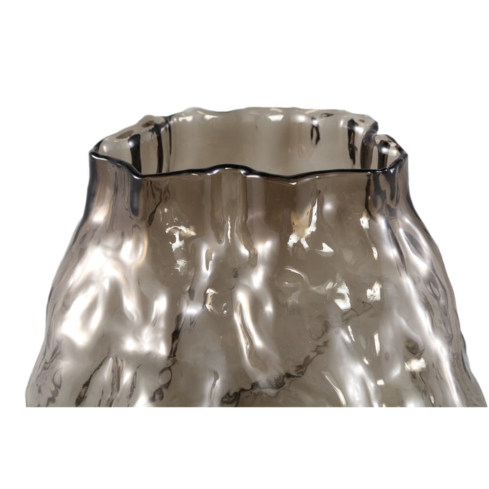 PTMD Narin Brown Irregular Shaped Glass Vase L