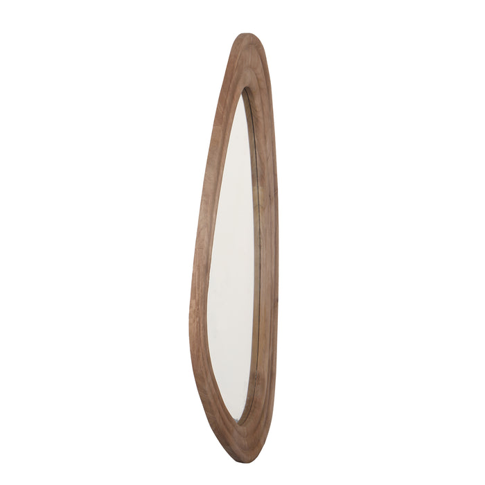 PTMD Santin Natural Mango Wood Organic Triangle Mirror