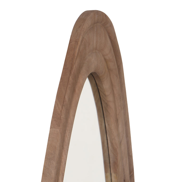 PTMD Santin Natural Mango Wood Organic Triangle Mirror
