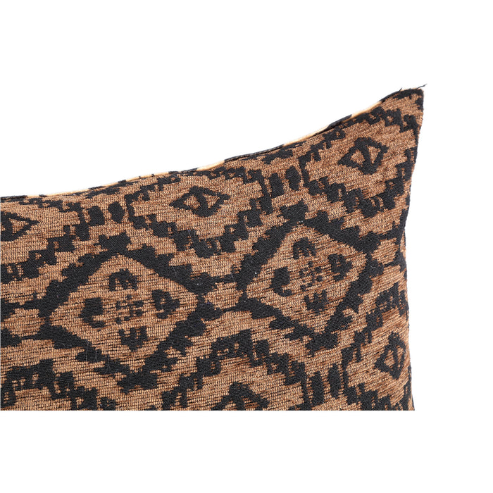 PTMD Clarke Brown double printed fabric cushion square