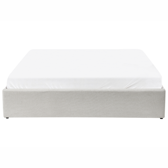 Beliani-DINAN-Tweepersoonsbed-Lichtbeige-160 x 200 cm-Polyester