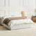 Beliani-DINAN-Tweepersoonsbed-Lichtbeige-140 x 200 cm-Polyester