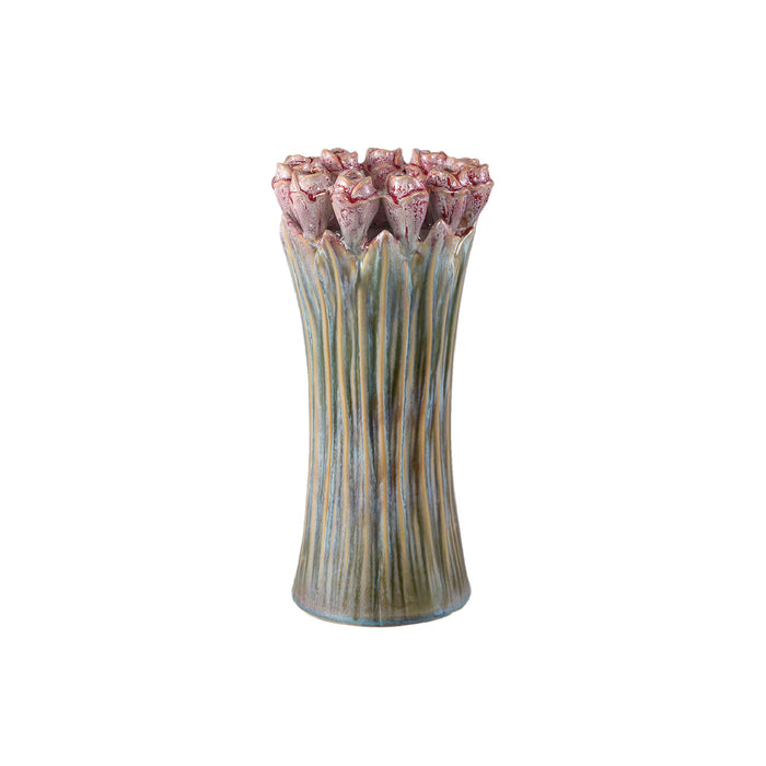PTMD - Vaas Tulips - Groen - 18.5x18.5x39.5cm