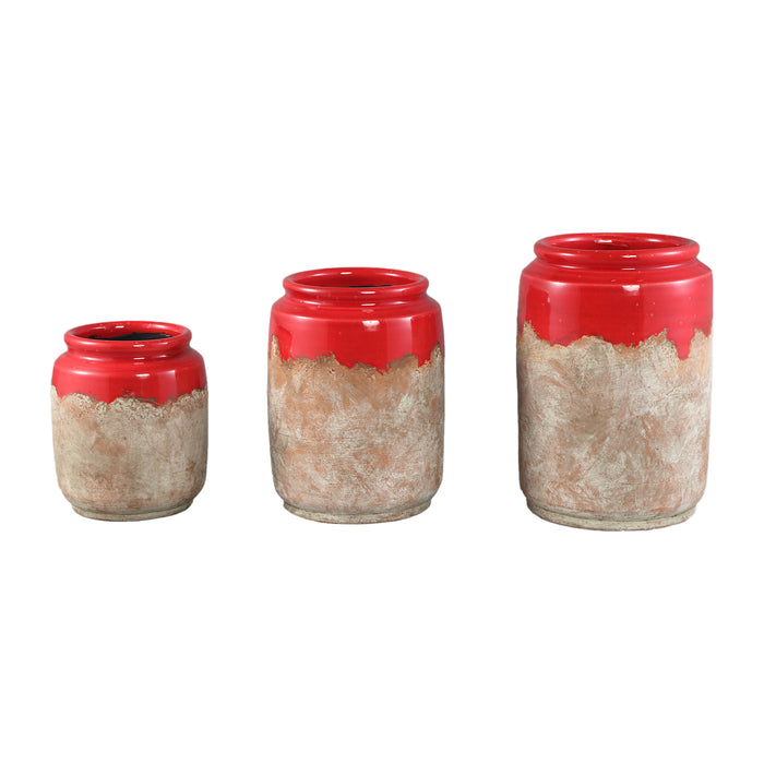 PTMD - Pot Breffni - Rood - 17x17x20.5cm