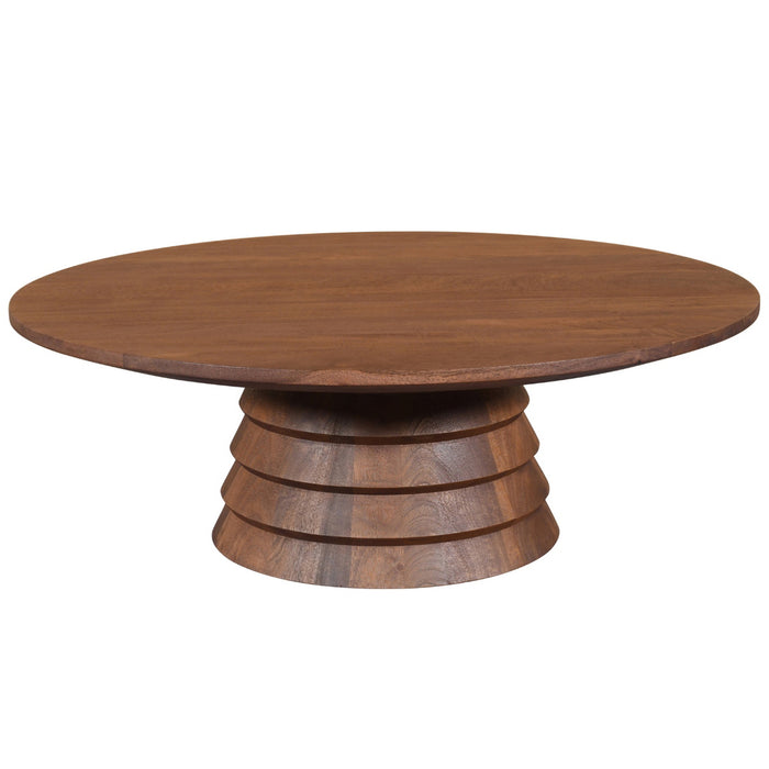 DÉJA Living - Salontafel Donkerbruin Mangohout - 90x90x31cm - Marín