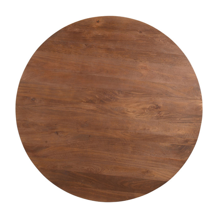 DÉJA Living - Eettafel Donkerbruin Mangohout - 130x130x76cm - Marín