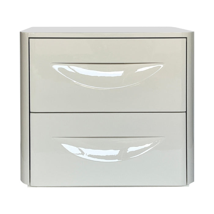 DÉJA Living - Nachtkastje Glossy Crème - 58x41x51cm - Setra