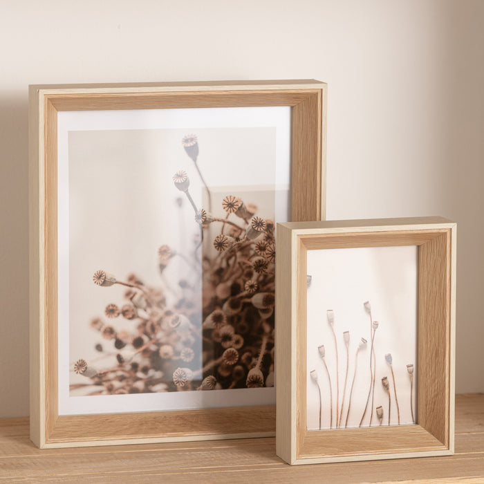 J-Line fotolijst Diepte - hout - creme - large -  2 stuks