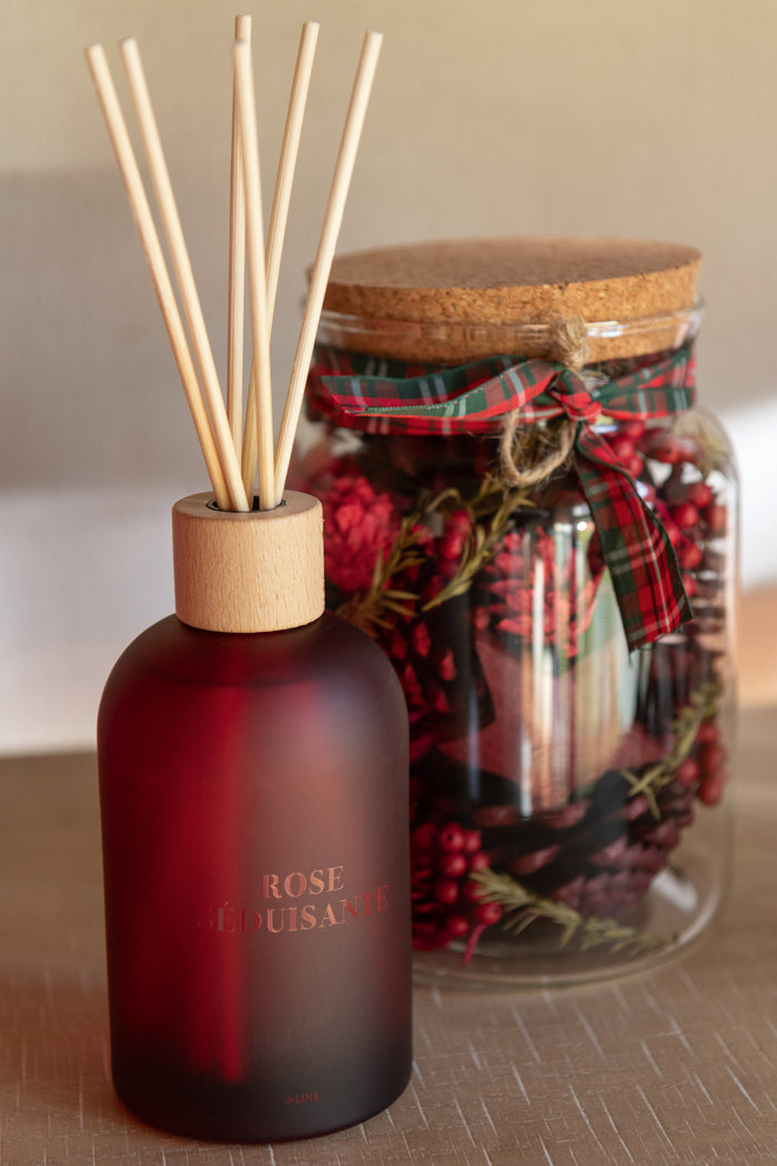 J-Line geurolie + stokjes Accords Essentiels - Rose Seduisan