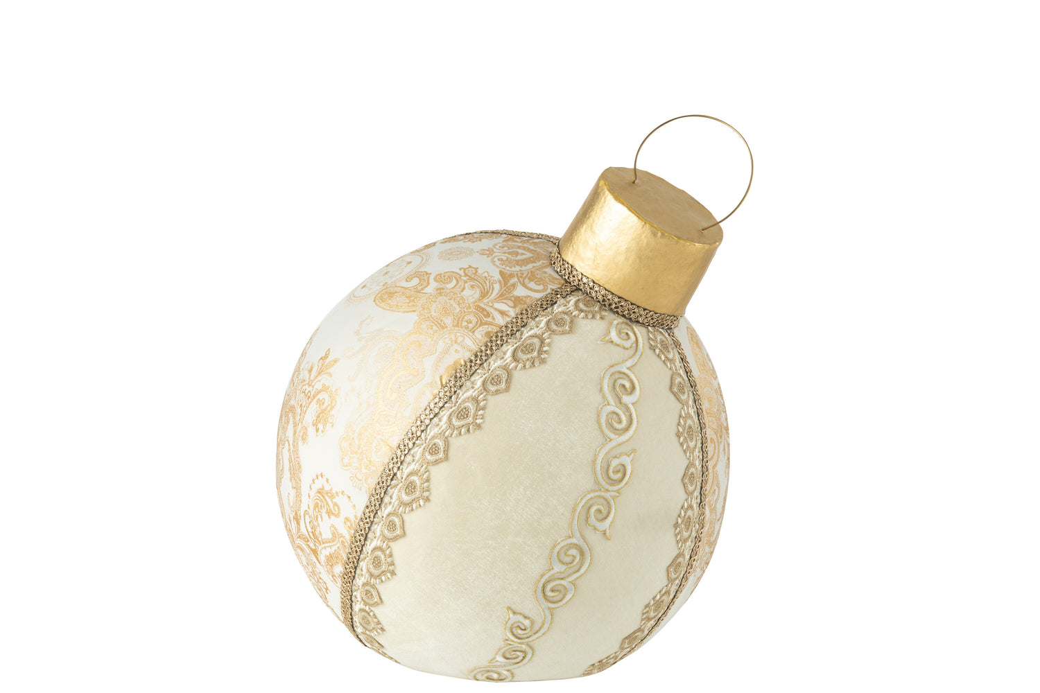 J-Line bal decoratief patroon - polyfoam|textiel - goud - large