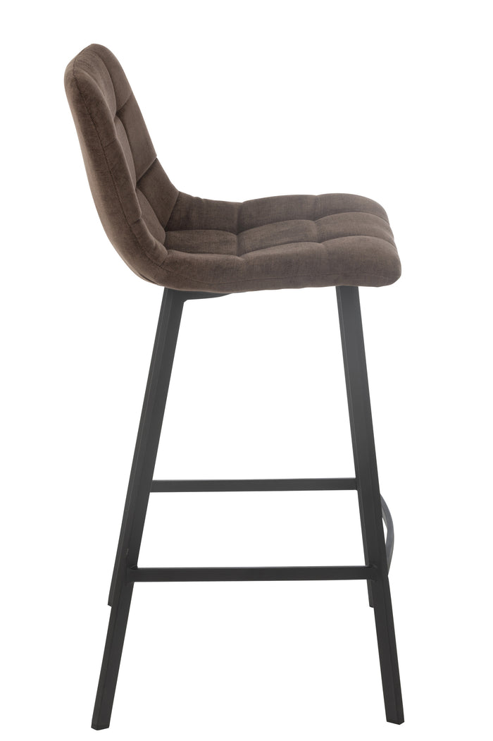 J-Line barstoel Kent - metaal|polyester - bruin