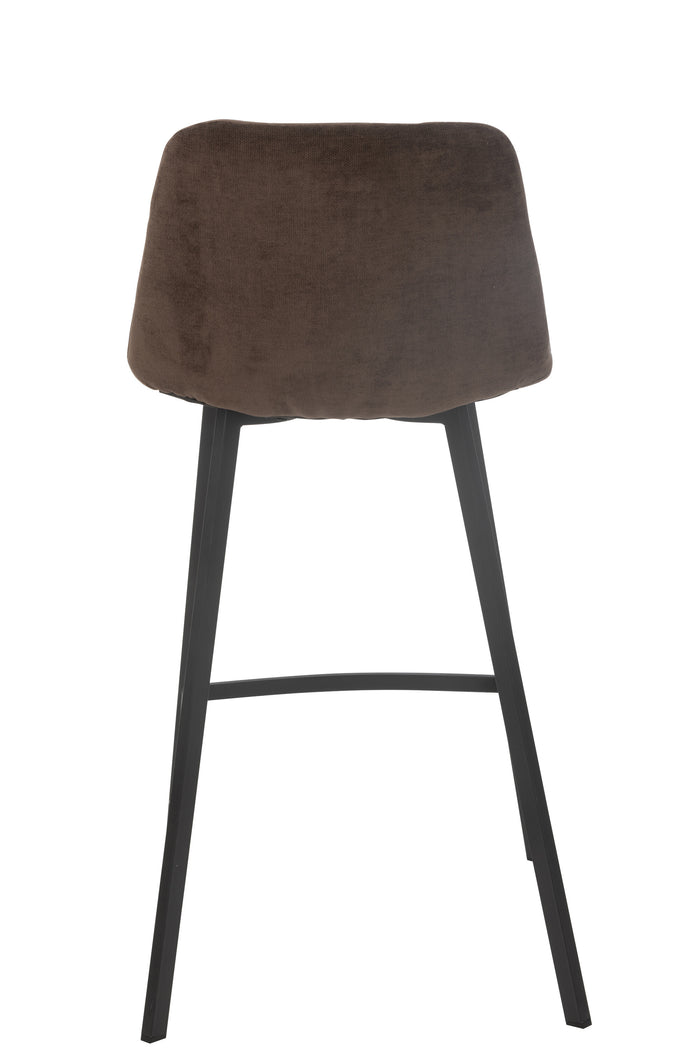 J-Line barstoel Kent - metaal|polyester - bruin