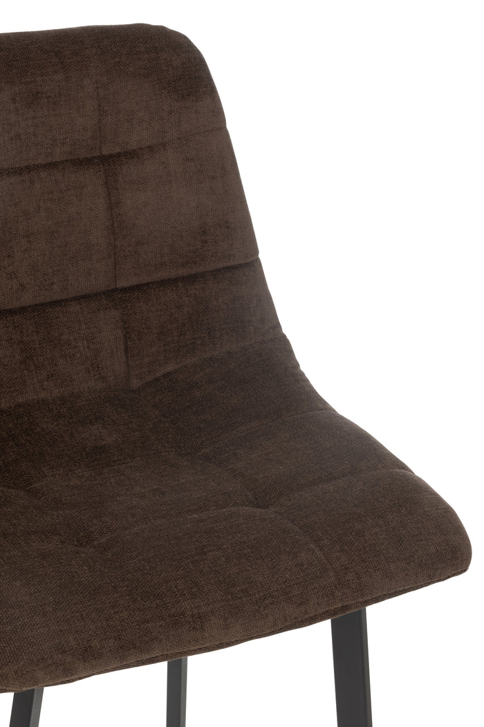 J-Line barstoel Kent - metaal|polyester - bruin