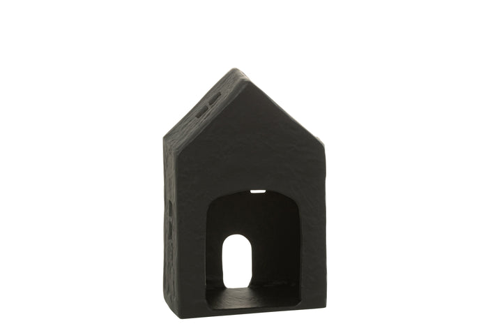 J-Line kaarshouder Huis - aluminium - zwart