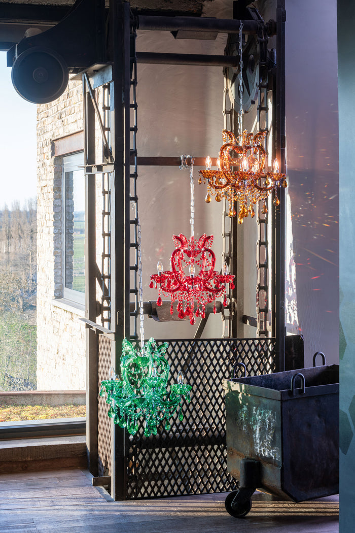 J-Line hanglamp Kand Antiek - glas - groen