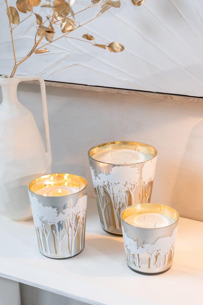 J-Line geurkaars Noa Bos - wit|goud - large - 95U