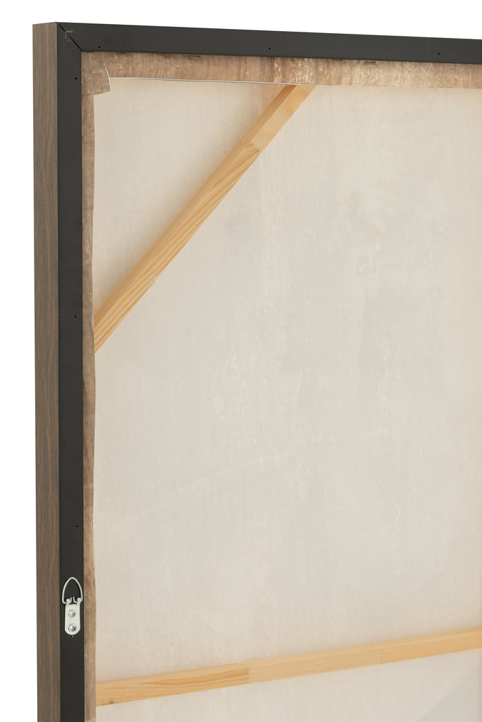 J-Line wanddecoratie Rechthoek Gaya - canvas - taupe|donkerb