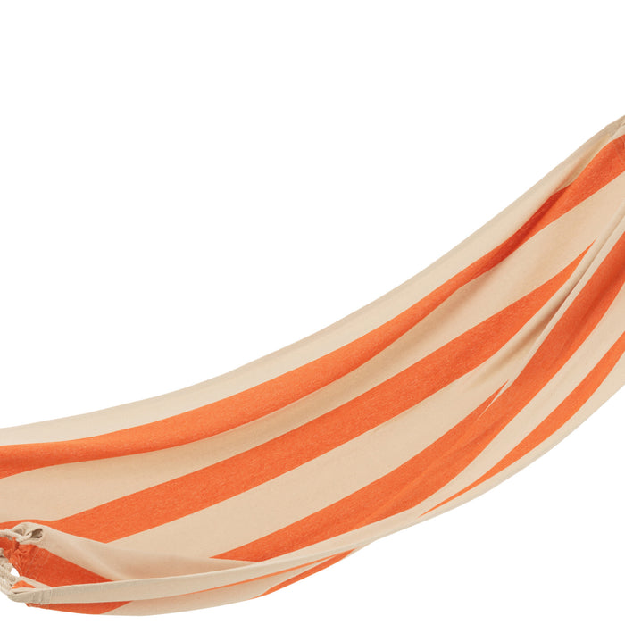 J-Line hangmat Brede Strepen - katoen|polyester - oranje|ecr