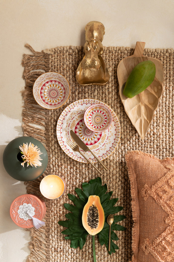 J-Line tapijt Havana - polyester - naturel|wit - small