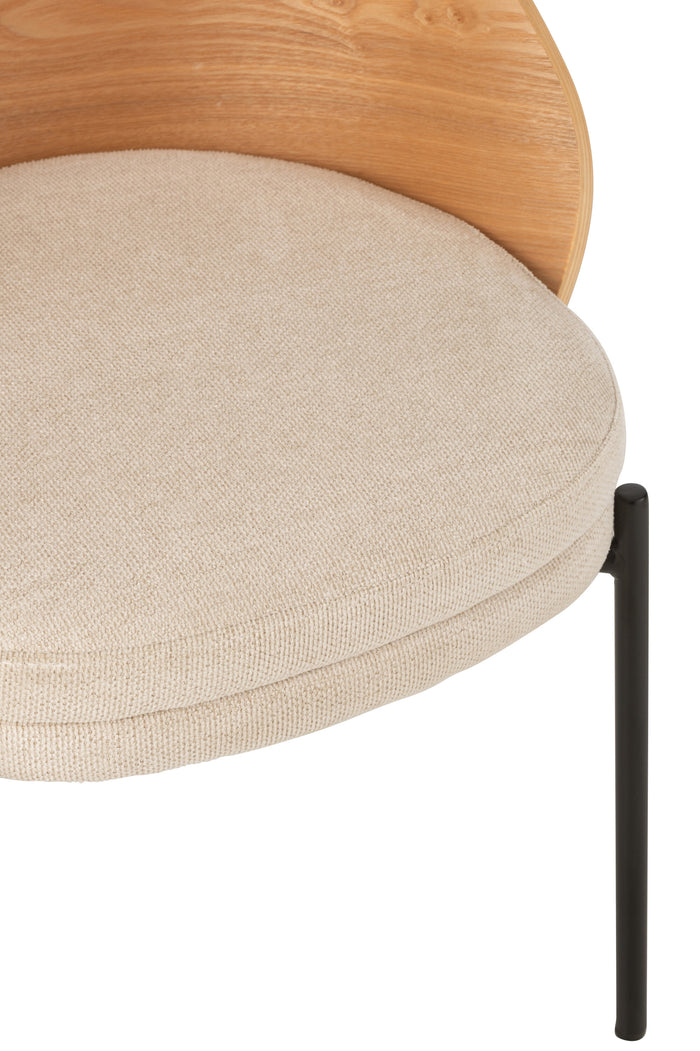 J-Line stoel Lone - multiplex|metaal - naturel|beige