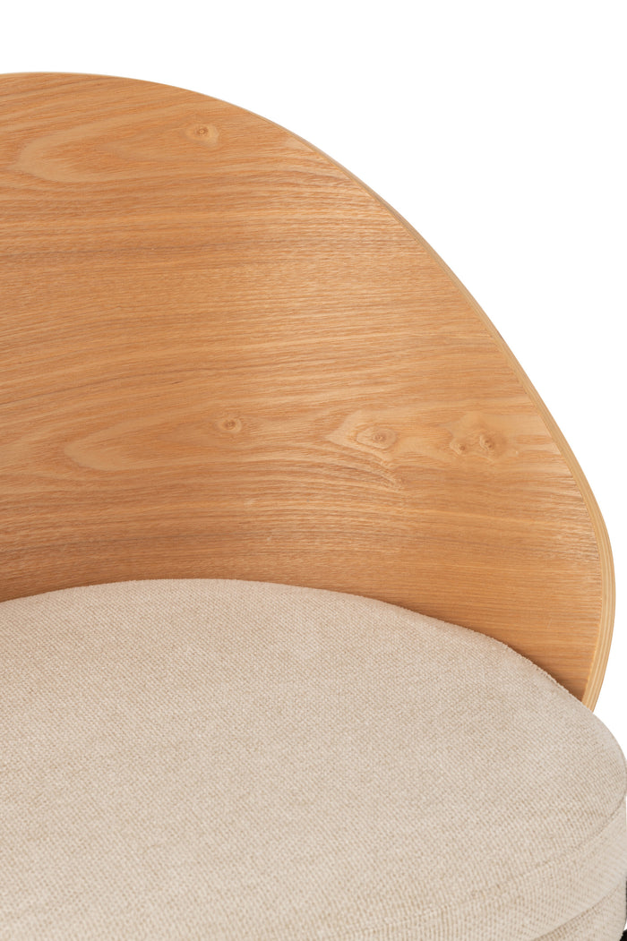 J-Line stoel Lone - multiplex|metaal - naturel|beige
