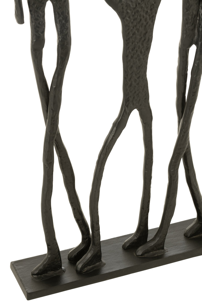 J-Line figuur Familie - aluminium - zwart