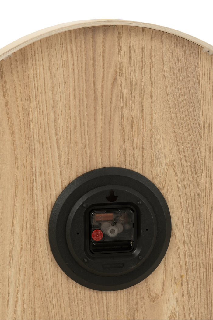 J-Line klok - multiplex|hout - licht naturel -  small - Ø 53