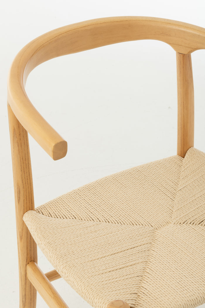 J-Line stoel Toon - beukenhout|touw - naturel