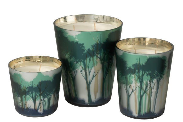 J-Line geurkaars Noa Bos - groen|goud - large - 95U