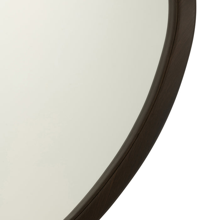 J-Line spiegel Abstract - glas - donkerbruin - large - Ø 79