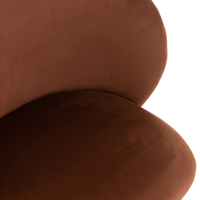 J-Line stoel Turn|Up|Down - fluweel - donkerbruin