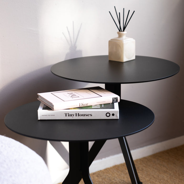 Spinder Design bijzettafel Daley Low - Zwart - Ø 38